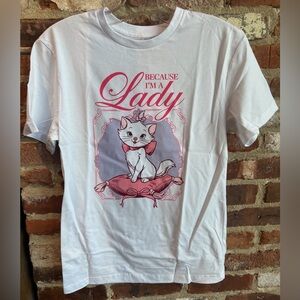 Disney Parks 2026 Aristocats Marie Because I’m A Lady White T-Shirt NEW